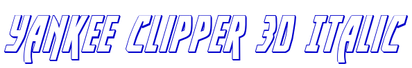 Yankee Clipper 3D Italic шрифт